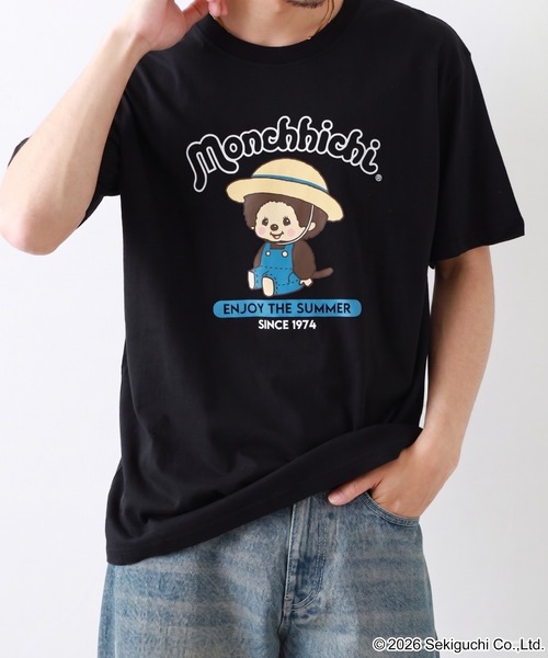 FUNALIVE(ファンアライブ)の「モンチッチ 夏柄 プリント 半袖Tシャツ(Tシャツ/カットソー・メンズ・ブラック/グレイッシュブルー/オフホワイト・L/LL/M)」の16枚目の写真