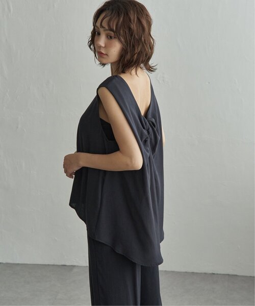 notch.（ノッチ）の「【セットアップ対応】麻混バックツイストチュニック（シャツ/ブラウス・レディース・ネイビー/ベージュ・M）」の12枚目の写真