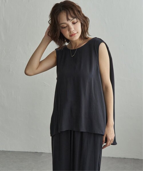notch.（ノッチ）の「【セットアップ対応】麻混バックツイストチュニック（シャツ/ブラウス・レディース・ネイビー/ベージュ・M）」の15枚目の写真