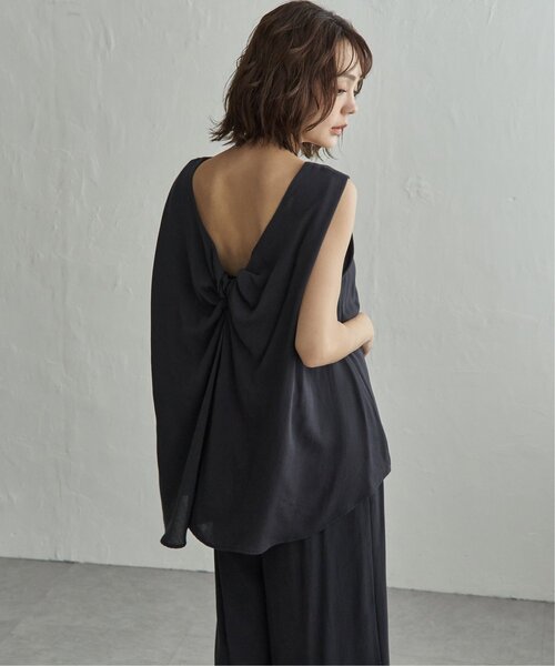 notch.（ノッチ）の「【セットアップ対応】麻混バックツイストチュニック（シャツ/ブラウス・レディース・ネイビー/ベージュ・M）」の16枚目の写真