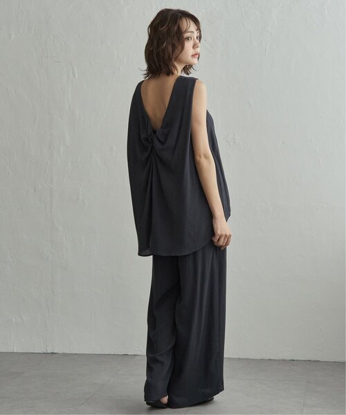 notch.（ノッチ）の「【セットアップ対応】麻混バックツイストチュニック（シャツ/ブラウス・レディース・ネイビー/ベージュ・M）」の18枚目の写真