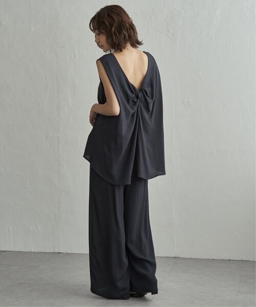 notch.（ノッチ）の「【セットアップ対応】麻混バックツイストチュニック（シャツ/ブラウス・レディース・ネイビー/ベージュ・M）」の19枚目の写真