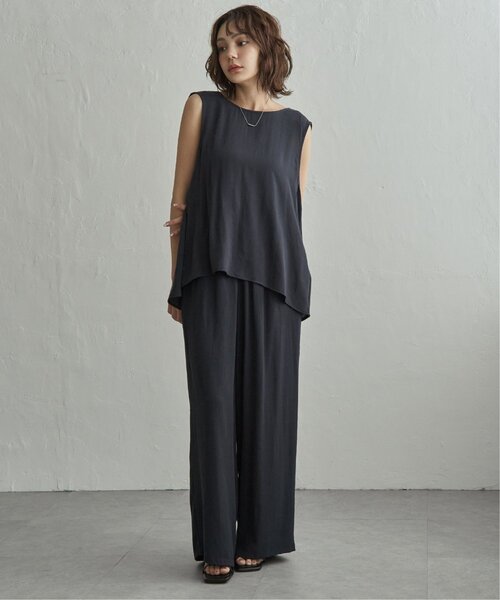 notch.（ノッチ）の「【セットアップ対応】麻混バックツイストチュニック（シャツ/ブラウス・レディース・ネイビー/ベージュ・M）」の22枚目の写真