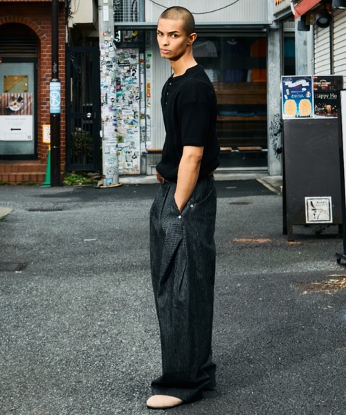 curve leg trousers pique denim（デニムパンツ）｜CONZ（コンズ）の
