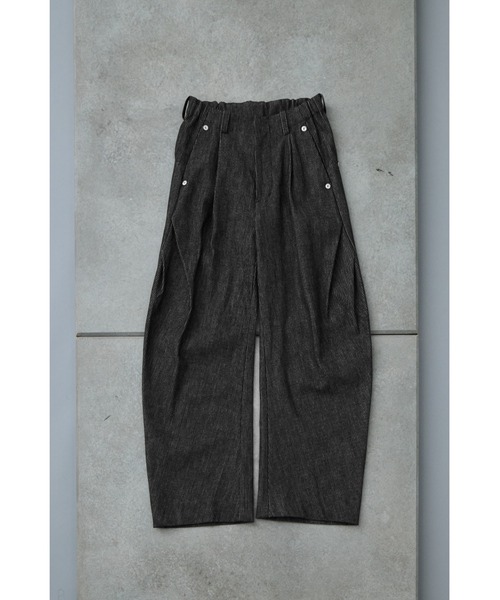CONZ(コンズ)の「curve leg trousers pique denim(デニムパンツ・メンズ・ストライプ・2/1/4/3)」の15枚目の写真