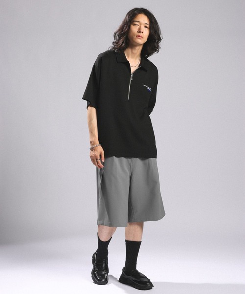 RAGEBLUE（レイジブルー）の「BELTED WIDE HALF SLACKS/ベルト付きワイドハーフスラックス（スラックス・メンズ・ホワイト/ブラック/グレー・MEDIUM/LARGE）」の17枚目の写真
