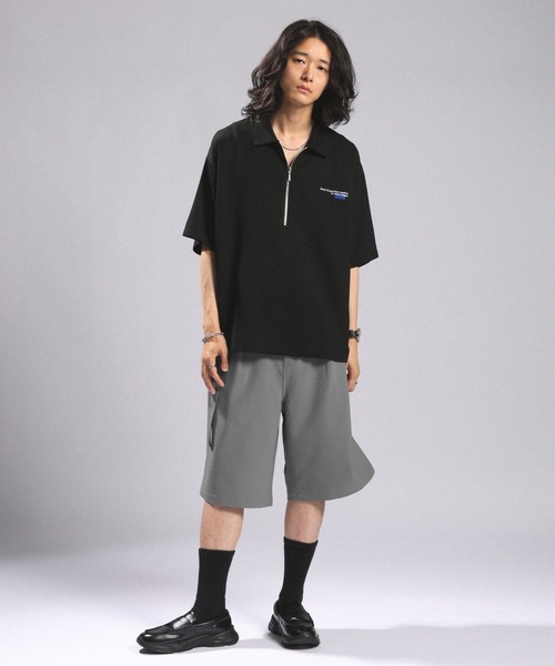 RAGEBLUE（レイジブルー）の「BELTED WIDE HALF SLACKS/ベルト付きワイドハーフスラックス（スラックス・メンズ・ホワイト/ブラック/グレー・MEDIUM/LARGE）」の18枚目の写真