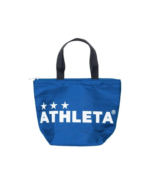 ATHLETA（アスレタ）の「≪athleta≫夏のランチもレジャーもこれひとつ！大きなロゴが目を引くMサイズ。お弁当やドリンク、軽食をまとめて持ち運びやすいマチ付き設計で冷気を逃がしにくく、しっかり入る保冷トートバッグMサイズ（トートバッグ・レディース・イエロー/ブルー/ブラック・M）」の18枚目の写真