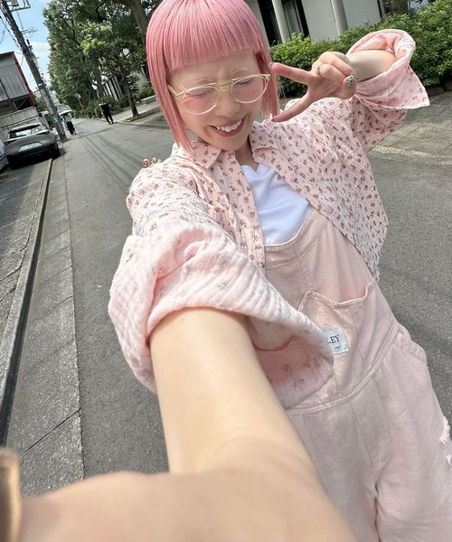 Alley Tokyo（アリートーキョー）の「ガーゼ花柄シャツ（シャツ/ブラウス・レディース・オフホワイト/ピンク・FREE）」の20枚目の写真