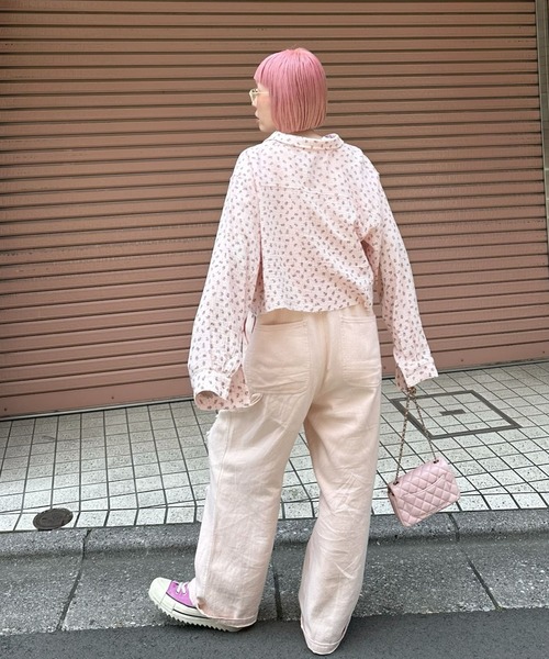 Alley Tokyo（アリートーキョー）の「ガーゼ花柄シャツ（シャツ/ブラウス・レディース・オフホワイト/ピンク・FREE）」の10枚目の写真