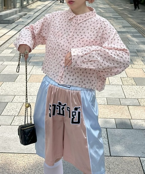 Alley Tokyo（アリートーキョー）の「ガーゼ花柄シャツ（シャツ/ブラウス・レディース・オフホワイト/ピンク・FREE）」の12枚目の写真