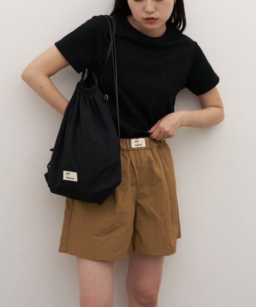 CIAOPANIC TYPY(チャオパニックティピー)の「■ナップサック付きTEE&ナイロンショーツセット(その他パンツ・レディース・サックスブルー/ベージュ・ONE SIZE)」の1枚目の写真