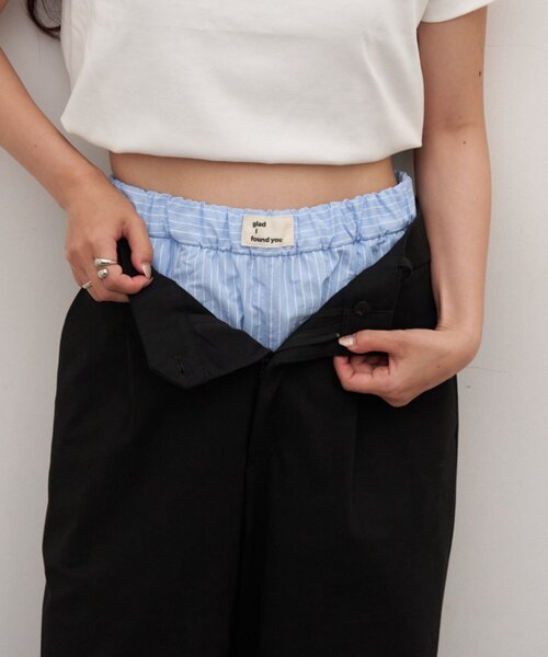 CIAOPANIC TYPY(チャオパニックティピー)の「■ナップサック付きTEE&ナイロンショーツセット(その他パンツ・レディース・サックスブルー/ベージュ・ONE SIZE)」の14枚目の写真