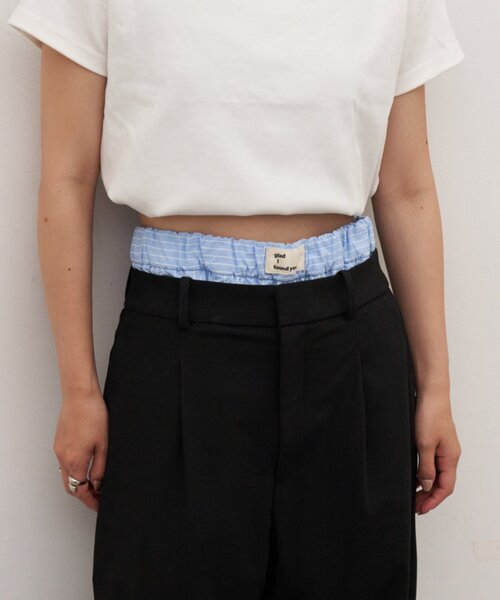 CIAOPANIC TYPY(チャオパニックティピー)の「■ナップサック付きTEE&ナイロンショーツセット(その他パンツ・レディース・サックスブルー/ベージュ・ONE SIZE)」の15枚目の写真