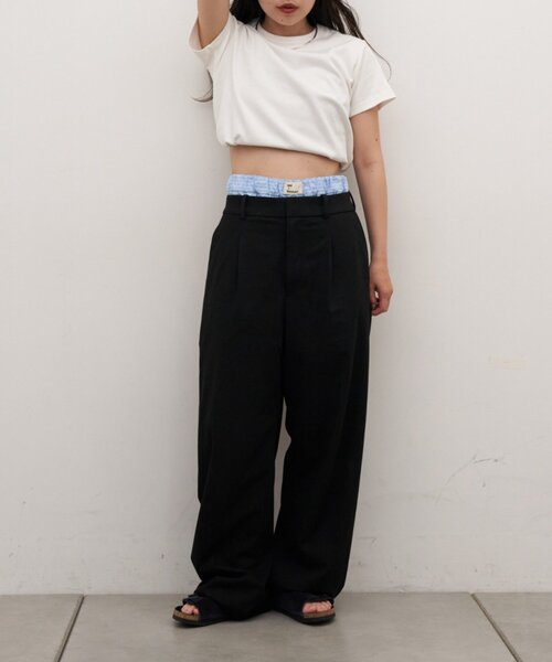 CIAOPANIC TYPY(チャオパニックティピー)の「■ナップサック付きTEE&ナイロンショーツセット(その他パンツ・レディース・サックスブルー/ベージュ・ONE SIZE)」の18枚目の写真