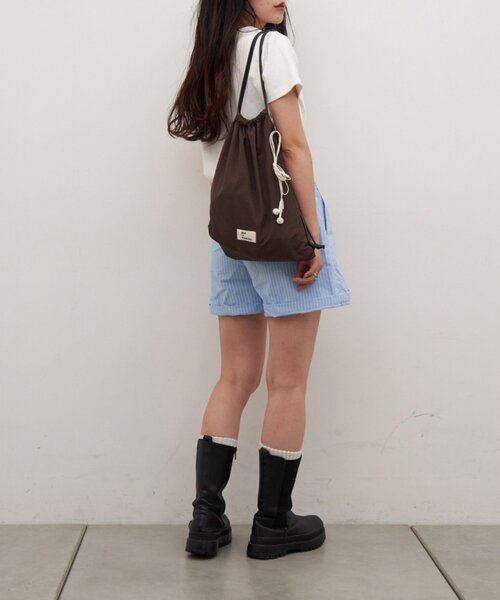 CIAOPANIC TYPY(チャオパニックティピー)の「■ナップサック付きTEE&ナイロンショーツセット(その他パンツ・レディース・サックスブルー/ベージュ・ONE SIZE)」の10枚目の写真
