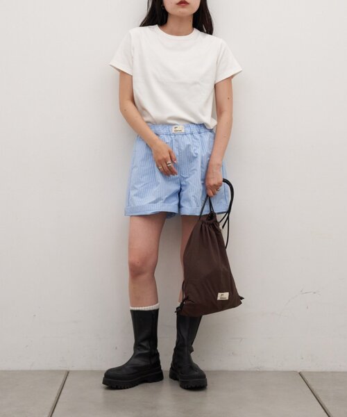 CIAOPANIC TYPY(チャオパニックティピー)の「■ナップサック付きTEE&ナイロンショーツセット(その他パンツ・レディース・サックスブルー/ベージュ・ONE SIZE)」の11枚目の写真