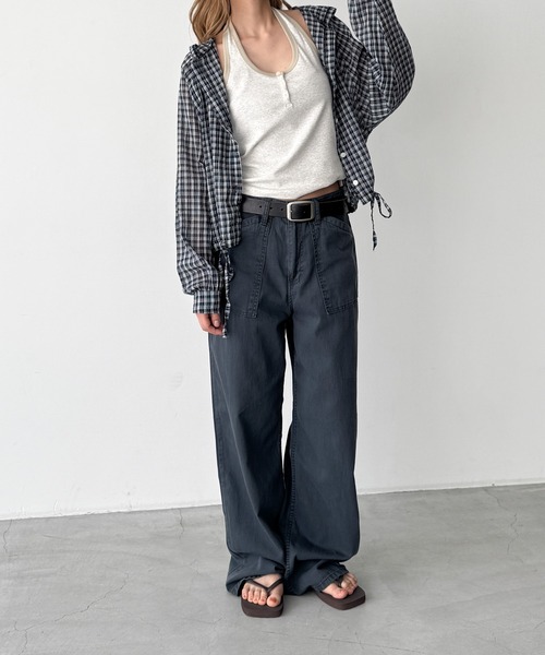 CANAL JEAN(キャナルジーン)の「El mar ライトオンスウォッシングベイカーパンツ(その他パンツ・レディース・ブラウン/カーキ/チャコールグレー・SMALL/MEDIUM)」の9枚目の写真
