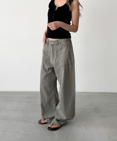 CANAL JEAN(キャナルジーン)の「El mar ライトオンスウォッシングベイカーパンツ(その他パンツ・レディース・ブラウン/カーキ/チャコールグレー・SMALL/MEDIUM)」の10枚目の写真