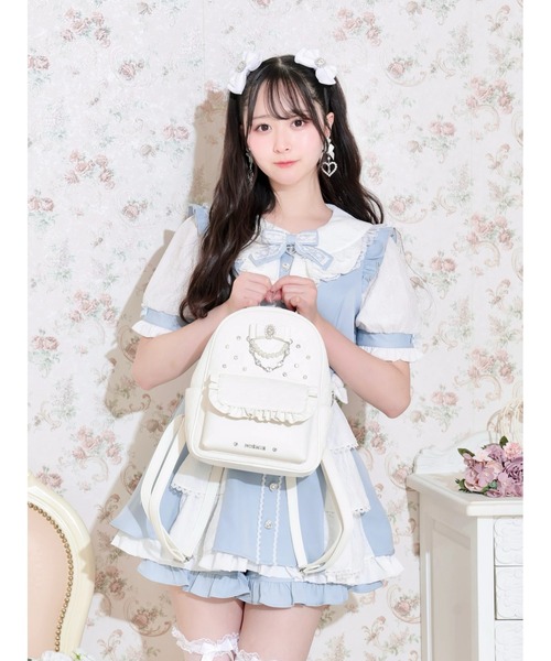 NOEMIE(ノエミー)の「ビジューモノグラムエンボスリュック(バックパック/リュック・レディース・ピンク/オフホワイト/ブラック・ONE SIZE)」の7枚目の写真