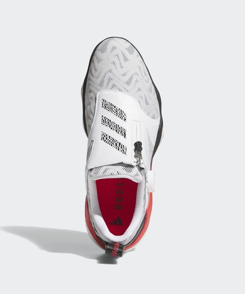 adidas(アディダス)の「コードカオス 25 ボア【adidas Golf/アディダスゴルフ】(スニーカー・メンズ・ホワイト×レッド・24.5cm/25.0cm/25.5cm/26.0cm/27.0cm/27.5cm/28.0cm/29.0cm/26.5cm)」の2枚目の写真