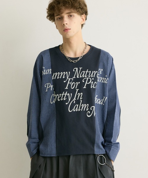 PBLIM(ページボーイリム)の「《UNISEX》リメイクフウルーズロンT(Tシャツ/カットソー・レディース・グレー系/ネイビー系・FREE)」の2枚目の写真
