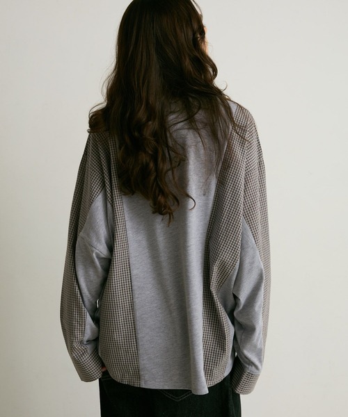 PBLIM(ページボーイリム)の「《UNISEX》リメイクフウルーズロンT(Tシャツ/カットソー・レディース・グレー系/ネイビー系・FREE)」の5枚目の写真