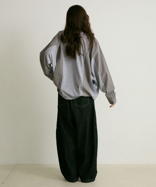 PBLIM(ページボーイリム)の「《UNISEX》リメイクフウルーズロンT(Tシャツ/カットソー・レディース・グレー系/ネイビー系・FREE)」の9枚目の写真