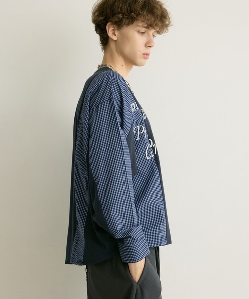 PBLIM(ページボーイリム)の「《UNISEX》リメイクフウルーズロンT(Tシャツ/カットソー・レディース・グレー系/ネイビー系・FREE)」の12枚目の写真