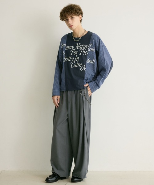 PBLIM(ページボーイリム)の「《UNISEX》リメイクフウルーズロンT(Tシャツ/カットソー・レディース・グレー系/ネイビー系・FREE)」の15枚目の写真