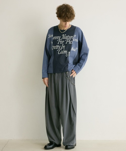PBLIM(ページボーイリム)の「《UNISEX》リメイクフウルーズロンT(Tシャツ/カットソー・レディース・グレー系/ネイビー系・FREE)」の16枚目の写真