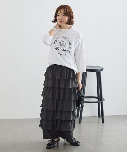 journal standard L'essage(ジャーナルスタンダードレサージュ)の「DANDANフリルスカート(スカート・レディース・ブラック・38/36)」の6枚目の写真