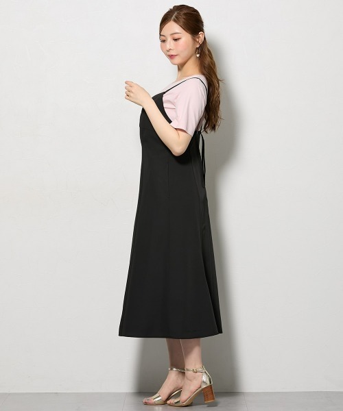 Nissen glamor（ニッセングラマー）の「【大きい胸専用】２WAYダブルストラップキャミワンピース（ポケット付）（ワンピース・レディース・ブラック/モカ・LL/L/M）」の22枚目の写真