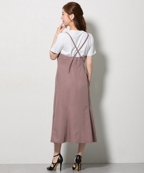 Nissen glamor（ニッセングラマー）の「【大きい胸専用】２WAYダブルストラップキャミワンピース（ポケット付）（ワンピース・レディース・ブラック/モカ・LL/L/M）」の16枚目の写真