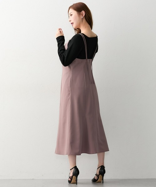 Nissen glamor（ニッセングラマー）の「【大きい胸専用】２WAYダブルストラップキャミワンピース（ポケット付）（ワンピース・レディース・ブラック/モカ・LL/L/M）」の19枚目の写真
