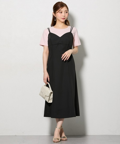 Nissen glamor（ニッセングラマー）の「【大きい胸専用】２WAYダブルストラップキャミワンピース（ポケット付）（ワンピース・レディース・ブラック/モカ・LL/L/M）」の20枚目の写真