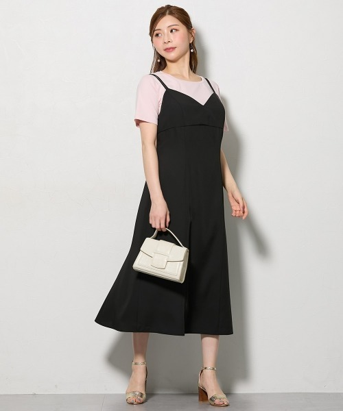 Nissen glamor（ニッセングラマー）の「【大きい胸専用】２WAYダブルストラップキャミワンピース（ポケット付）（ワンピース・レディース・ブラック/モカ・LL/L/M）」の21枚目の写真