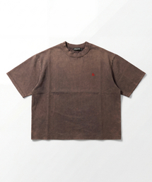 スモールハートソルトウォッシングクロップ半袖Tシャツ(モカ)