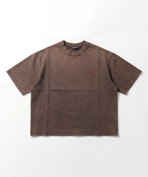 LENGAGEMENT(ランガージュマン)の「スモールハートソルトウォッシングクロップ半袖Tシャツ(モカ)(Tシャツ/カットソー・メンズ・モカ・1/2)」の1枚目の写真