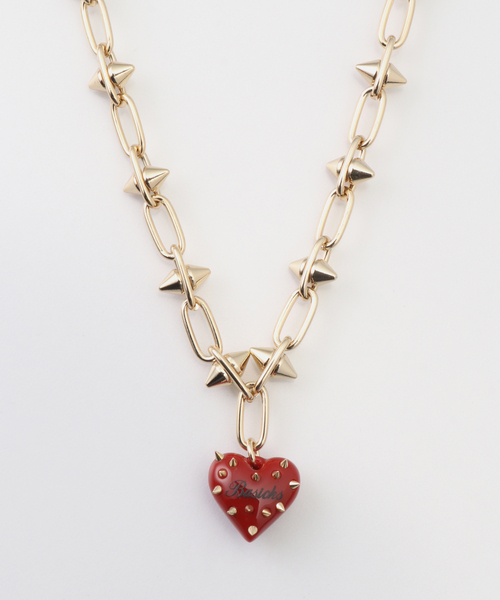 BASICKS(ベイシックス)の「BASICKS / ベイシックス Spiky Heart Necklace(ネックレス・レディース・ゴールド/シルバー・FREE)」の1枚目の写真