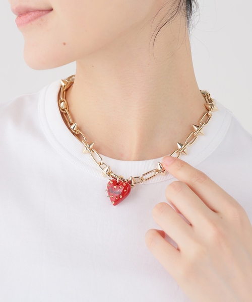 BASICKS(ベイシックス)の「BASICKS / ベイシックス Spiky Heart Necklace(ネックレス・レディース・ゴールド/シルバー・FREE)」の11枚目の写真