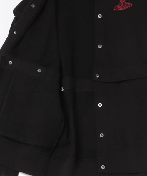 Vivienne Westwood(ヴィヴィアンウエストウッド)の「ディタッチャブルフェルパプレスタッズブルゾン(その他アウター・レディース・ブラック/チャコールグレー・FREE)」の4枚目の写真