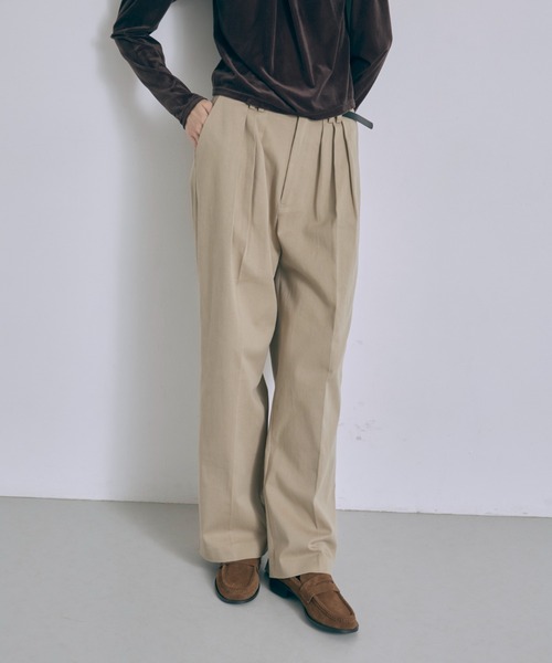 EN NEUME(エンノイム)の「Wide Tuck Pants(その他パンツ・レディース・サックスブルー/ベージュ/パープル・0/1)」の11枚目の写真