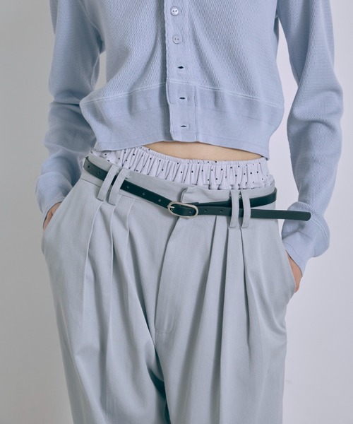 EN NEUME(エンノイム)の「Wide Tuck Pants(その他パンツ・レディース・サックスブルー/ベージュ/パープル・0/1)」の16枚目の写真
