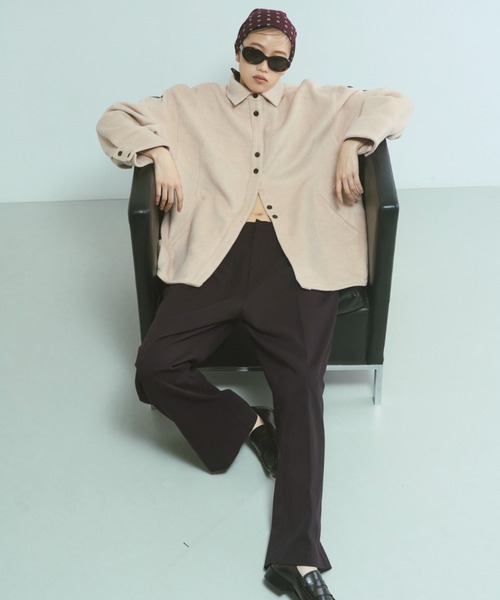 EN NEUME(エンノイム)の「Wide Tuck Pants(その他パンツ・レディース・サックスブルー/ベージュ/パープル・0/1)」の8枚目の写真