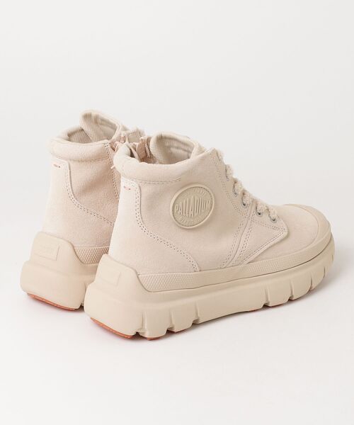 PALLADIUM（パラディウム）の「PALLADIUM/パラディウム PALLAPOP HI ZIP SDE（スニーカー・レディース・ライトブラウン/サックスブルー/ベージュ・23cm/23.5cm/24cm/24.5cm/25cm）」の4枚目の写真