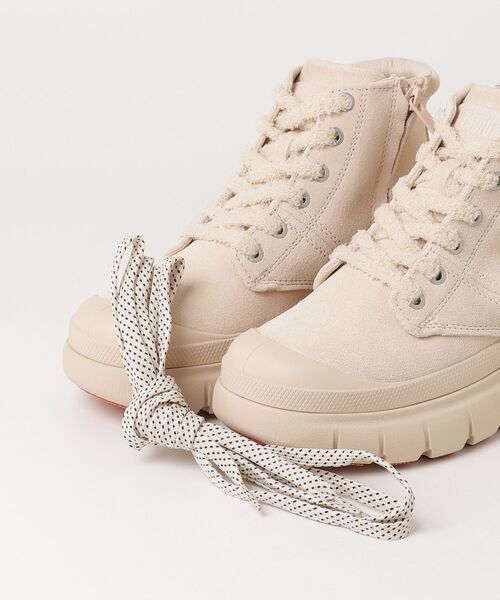 PALLADIUM（パラディウム）の「PALLADIUM/パラディウム PALLAPOP HI ZIP SDE（スニーカー・レディース・ライトブラウン/サックスブルー/ベージュ・23cm/23.5cm/24cm/24.5cm/25cm）」の6枚目の写真