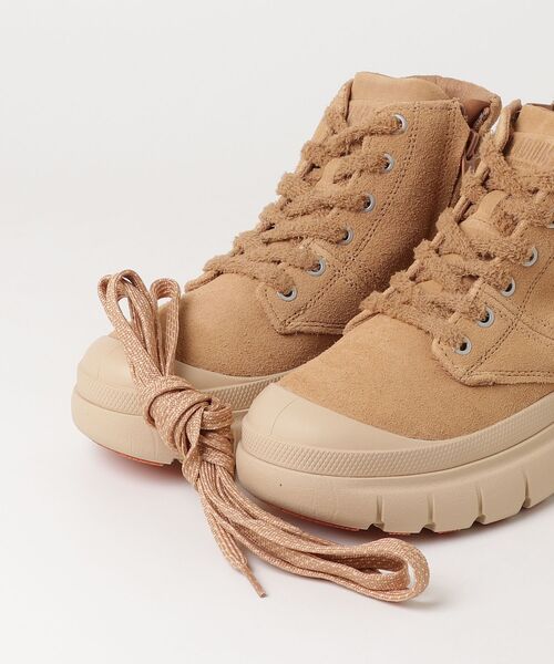 PALLADIUM（パラディウム）の「PALLADIUM/パラディウム PALLAPOP HI ZIP SDE（スニーカー・レディース・ライトブラウン/サックスブルー/ベージュ・23cm/23.5cm/24cm/24.5cm/25cm）」の7枚目の写真