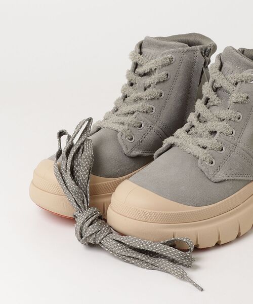 PALLADIUM（パラディウム）の「PALLADIUM/パラディウム PALLAPOP HI ZIP SDE（スニーカー・レディース・ライトブラウン/サックスブルー/ベージュ・23cm/23.5cm/24cm/24.5cm/25cm）」の8枚目の写真