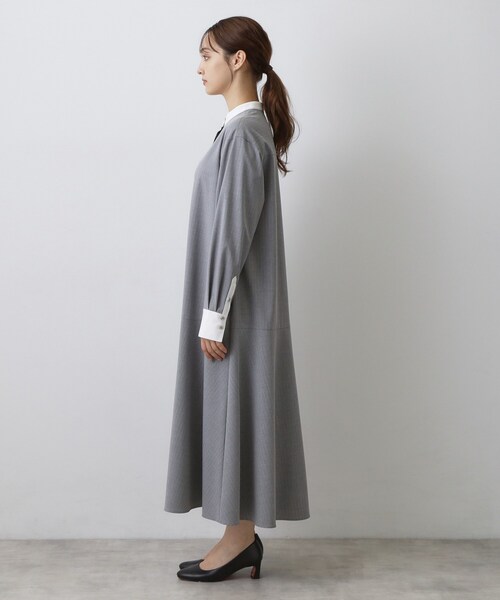 DRESSTERIOR(ドレステリア)の「ウォッシャブルストライプシャツワンピース(ワンピース・レディース・ネイビー系2/ライトグレー系2・36/38)」の19枚目の写真